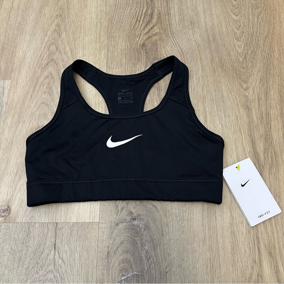 NWT Nike Dri-fit Black Racerback Sport Bra - Picture 1 of 4